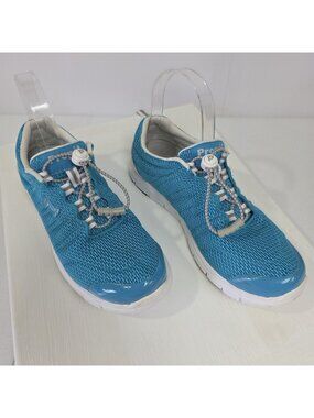 Propét Shoes Womens Size 7.5 Blue Mesh Walking Athletic Sneakers Comfort W3239